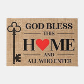 Gott segne diese Zuhause Fußmatte (Vorderseite)