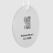 Gott segne dieses Kind Christliche neue Baby-Taufe Ornament (Vorderseite)
