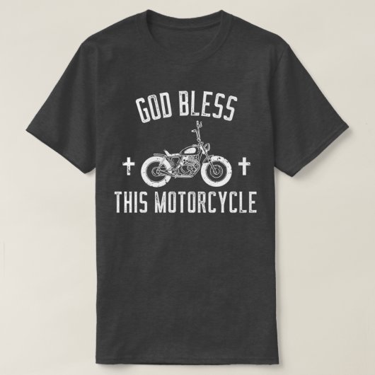 Gott segne dieses Motorrad T-Shirt (Design vorne)
