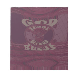 Gott segne euch Giraffen Kunst Druck/Design Notizblock