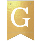 Gott segne Gold 4 Briefe Name Taufgemeinschaft Wimpelkette (Zweite Fahne)