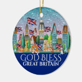 Gott segne Großbritannien Keramik Ornament (Links)