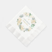 Gott segne grünes Gold Blumenzauber Taufe Serviette (Ecke)