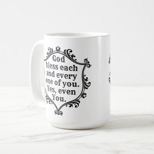 Gott segne Kaffee-Tasse Kaffeetasse (Vorderseite Links)