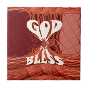 Gott segne Kunstprint Fliese