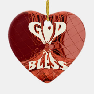 Gott segne Kunstprint Keramikornament