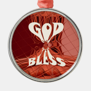 Gott segne Kunstprint Ornament Aus Metall