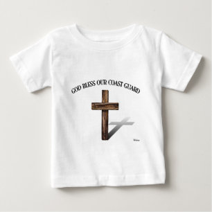 GOTT SEGNE KÜSTENWACHE mit robustem Kreuz Baby T-shirt