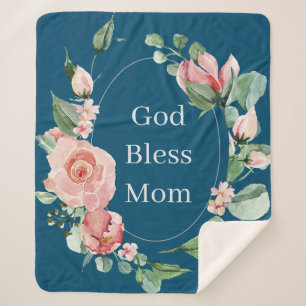 Gott segne Mama Hübscher Blumenmütter Tag Sherpadecke