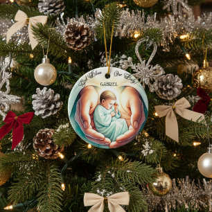 "Gott segne mein Baby" 🎄 👶 Keramik Ornament