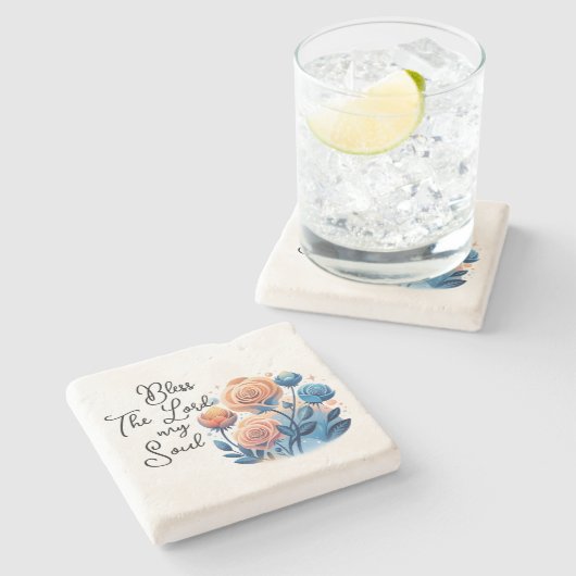 Gott segne mein Soul Steinuntersetzer (Seitenansicht)