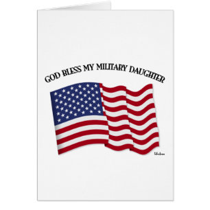 GOTT SEGNE MEINE MILITÄRTOCHTER mit US-Flagge