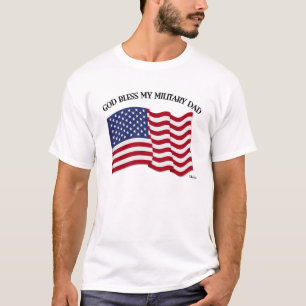 GOTT SEGNE MEINEN MILITÄRVATER mit US-Flagge T-Shirt