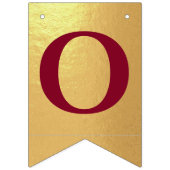 Gott segne Name Gold Burgund Taufgemeinschaft Wimpelkette (Dritte Fahne)