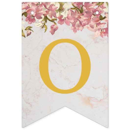 Gott segne Name Rosa Orchideen Girl Baptism Kommun Wimpelkette (Zweite Fahne)