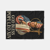 Gott segne neuer Papst Leo Xiv Katholische Kirche Fleecedecke (Vorderseite (Horizontal))