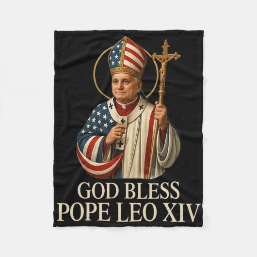 Gott segne neuer Papst Leo Xiv Katholische Kirche Fleecedecke (Vorderseite)