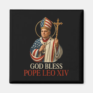 Gott segne neuer Papst Leo Xiv Katholische Kirche  Magnet