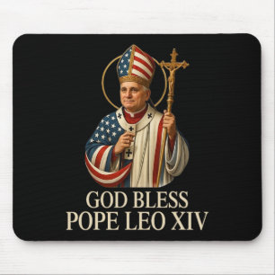 Gott segne neuer Papst Leo Xiv Katholische Kirche Mousepad