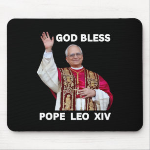 Gott segne neuer Papst Leo Xiv Katholische Kirche  Mousepad