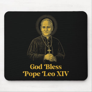Gott segne neuer Papst Leo Xiv Katholische Kirche  Mousepad