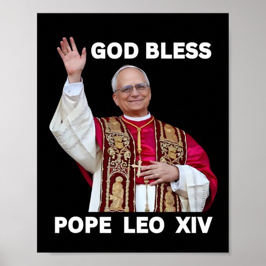 Gott segne neuer Papst Leo Xiv Katholische Kirche  Poster (Vorne)