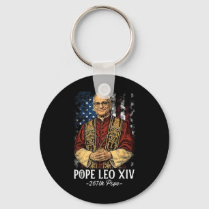 Gott segne neuer Papst Leo Xiv Katholische Kirche Schlüsselanhänger