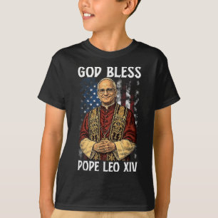 Gott segne neuer Papst Leo Xiv Katholische Kirche T-Shirt