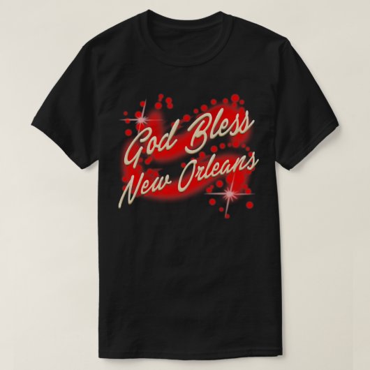 Gott segne New Orleans Red Version TShirt (Design vorne)
