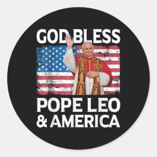 Gott segne Papst Leo und Amerika Papst Leo Xiv Runder Aufkleber