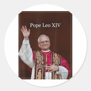 Gott segne Papst Leo Xiv 1 Runder Aufkleber