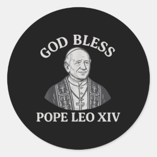 Gott segne Papst Leo Xiv 3 Runder Aufkleber