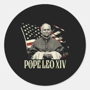 Gott segne Papst Leo Xiv 4 Runder Aufkleber