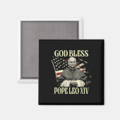 Gott segne Papst Leo Xiv 8 Magnet (Vorderseite/Rückseite)