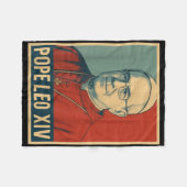 Gott segne Papst Leo Xiv 9 Fleecedecke (Vorderseite (Horizontal))