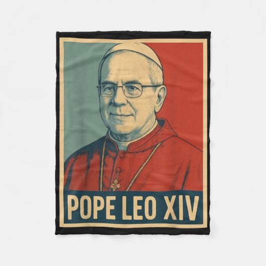 Gott segne Papst Leo Xiv 9 Fleecedecke (Vorderseite)
