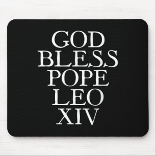 Gott segne Papst Leo Xiv Amerikanischer Papst Paps Mousepad