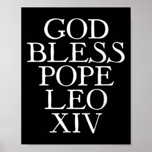 Gott segne Papst Leo Xiv Amerikanischer Papst Paps Poster