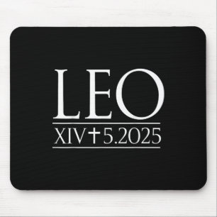 Gott segne Papst Leo Xiv Christlich 2025 Retro Vin Mousepad