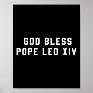 Gott segne Papst Leo Xiv Christliches Sprichwort Z Poster