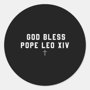 Gott segne Papst Leo Xiv Christliches Sprichwort Z Runder Aufkleber