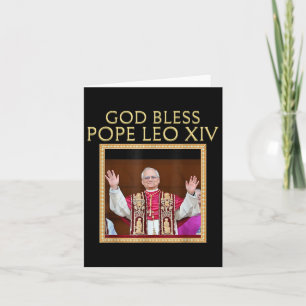 Gott segne Papst Leo Xiv katholisches Portrait Rel Karte