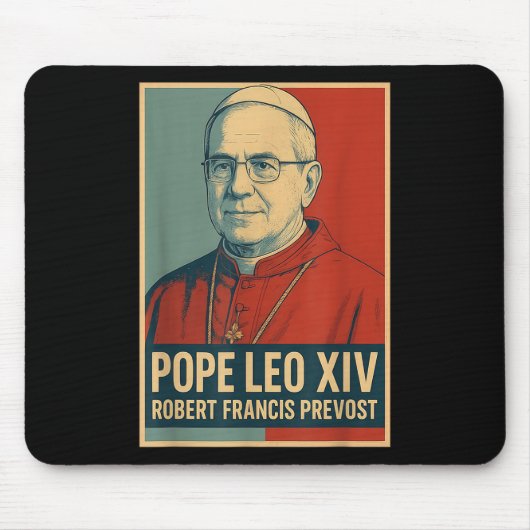 Gott segne Papst Leo Xiv Mousepad (Vorne)