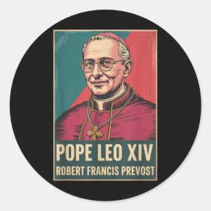Gott segne Papst Leo Xiv Papst Leo Xiv Shirt Papst Runder Aufkleber