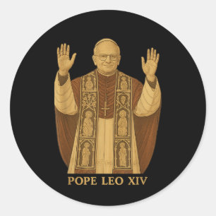 Gott segne Papst Leo Xiv Papst Leo Xiv Shirt Papst Runder Aufkleber
