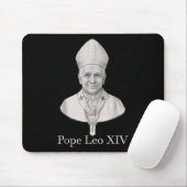 Gott segne Papst Leo Xiv Portrait Mousepad (Mit Mouse)