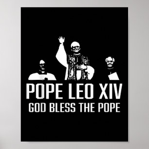 Gott segne Papst Leo Xiv Portrait Poster
