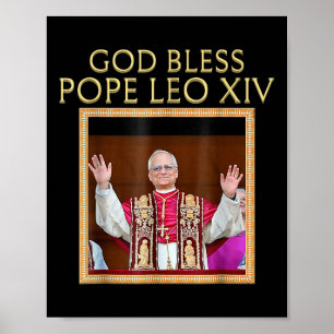 Gott segne Papst Leo Xiv Portrait Poster