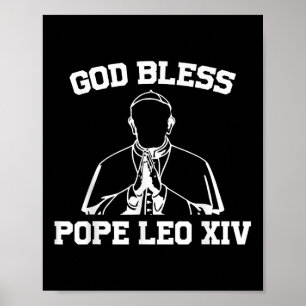 Gott segne Papst Leo Xiv Religious Da Pope Poster