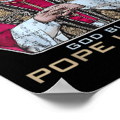 Gott segne Papst Leo Xiv Robert New Pope Retro Ame Poster (Ecke)